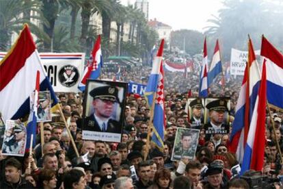 Manifestación en Split en apoyo a Gotovina.