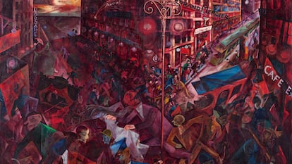 Cuadro de George Grosz 'Metrópolis' (1916 - 1917), conservado en el Museo Nacional Thyssen-Bornemisza