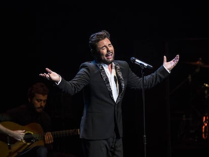 Miguel Poveda, en Pamplona, en el auditorio Baluarte.