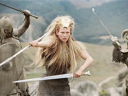 La actriz Tilda Swinton (la Bruja Blanca), en un fotograma de la película <i>Las crónicas de Narnia. </i>