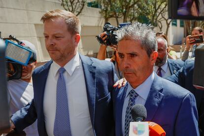 Carlos de Oliveira, manager of Mar-a-Lago, arrives at the Miami courthouse on July 31.