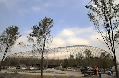 El estadio BBVA, en Monterrey, Nuevo León, con una capacidad para 53.500 espectadores.