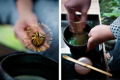 La ceremonia japonesa del t&eacute;, &#039;chanoyu&#039;, es el ritual por el que se prepara el &#039;matcha&#039;, t&eacute; verde en polvo, con bonitos utensilios, e incluye una delicada forma de verter el t&eacute; y elogios por parte del quien lo toma. 
 