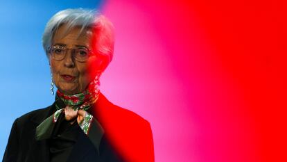 European Central Bank (ECB) President Christine Lagarde speaks to reporters following the Governing Council's monetary policy meeting, in Frankfurt, Germany February 2, 2023. REUTERS/Kai Pfaffenbach