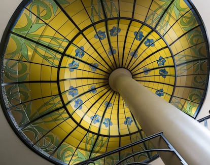 Cúpula del restaurante La Porteuse d’Eau, en Bruselas.