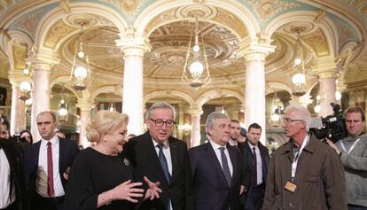 Inauguración de la presidencia de Rumanía de la Unión Europea, en Bucarest, este miércoles.