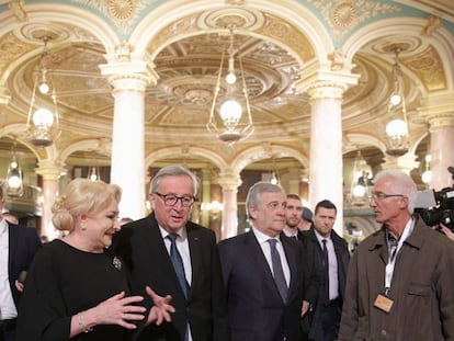 Inauguración de la presidencia de Rumanía de la Unión Europea, en Bucarest, este miércoles.