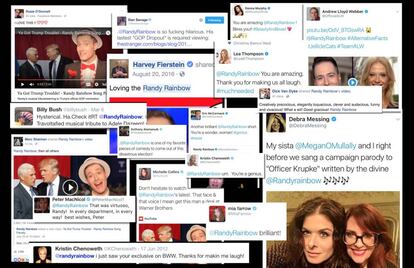 Randy Rainbow incendia las redes con cada nueva entrega.