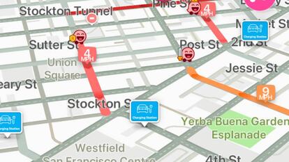 Puntos de recarga eléctrica en Waze.