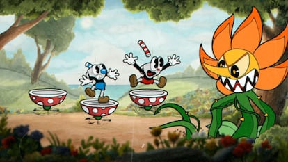 Imagen del videojuego 'Cuphead' (2017), de extrema dificultad.