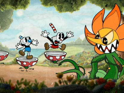 Imagen del videojuego 'Cuphead' (2017), de extrema dificultad.