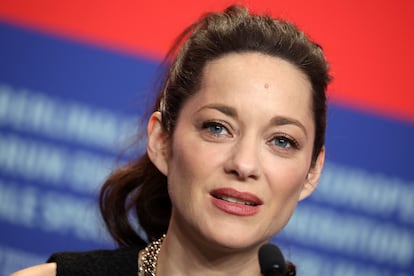 Marion Cotillard, en la rueda de prensa de 'La torre de hielo'.