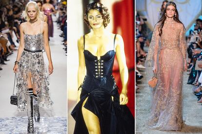Vestidos de Dior, Versace Vintage y Elie Saab.
