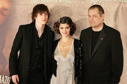 Gaspard Ulliel, Audrey Tautou y Jean-Pierre Jeunet (de izquierda a derecha) ayer, en Madrid.