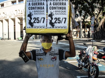 Ronaldo da Cruz, 28 anos. Motoentregador que participou em São Paulo do segundo "breque dos apps".