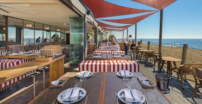 Terraza en la playa de Marbella (Málaga)