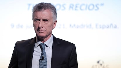 O ex-presidente argentino Mauricio Macri em 9 de julho, em Madri.