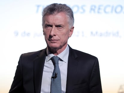 El expresidente de Argentina Mauricio Macri, en Madrid el 9 de julio.