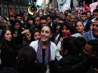 Claudia Sheinbaum el día en que tomó posesión como jefa de Gobierno de la Ciudad de México, en diciembre de 2018.