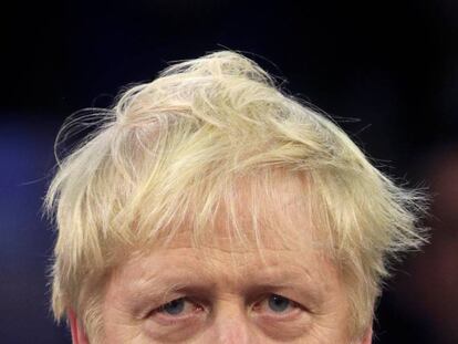 El primer ministro británico, Boris Johnson, durante el último día de la campaña electoral.