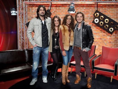 Melendi, Malu, Rosario Flores and David Bisbal, los jurados de &#039;La Voz&#039;.