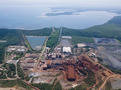 The nickel mine run by the Swiss-based Solway Investment Group stands next to Izabal Lake in El Estor in the northern coastal province of Izabal, Guatemala, Oct. 25, 2021.