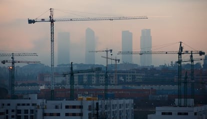 Viviendas en construcci&oacute;n en Madrid.