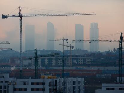 Viviendas en construcci&oacute;n en Madrid.