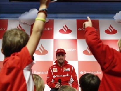 Fernando Alonso, esta ma&ntilde;ana en Boadilla del Monte.