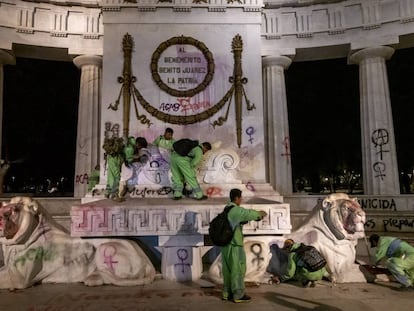 La mujeres de México protestan contra la violencia de género