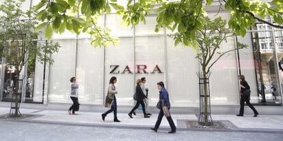 Exterior de la tienda de Zara en San Sebastián.