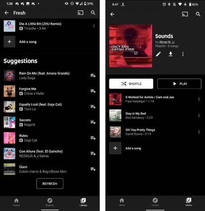 YouTube Music en un smartphone.