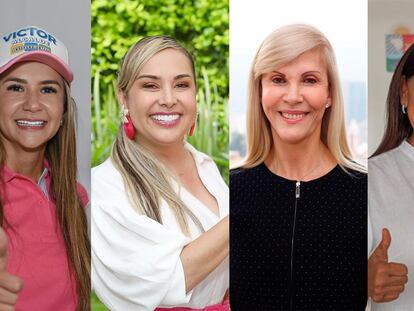 Elvia Sanjuan, Johana Aranda, Dilian Francisca Toro y Lucy García.