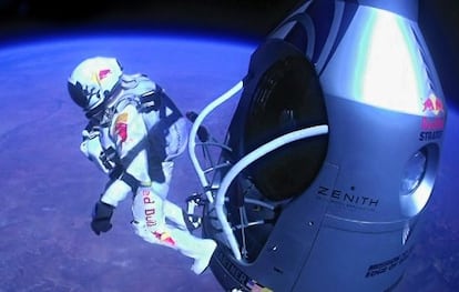 Red Bull usó el salto estratosférico de Félix Baumgartner en su campaña.