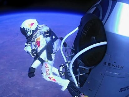 Red Bull usó el salto estratosférico de Félix Baumgartner en su campaña.