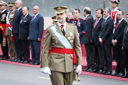 Felipe VI a la desfilada militar del 12 d'octubre.