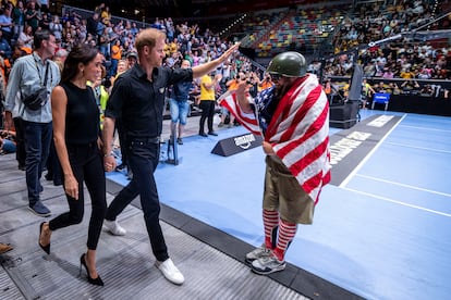 Meghan Markle y el príncipe Enrique, el 13 de septiembre de 2023, durante los Juegos Invictus en Renania del Norte-Westfalia (Alemania).