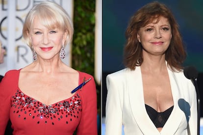 Estrelas como Helen Mirren e Susan Sarandon também foram alvo de críticas sexistas pelo tamanho de seus peitos.