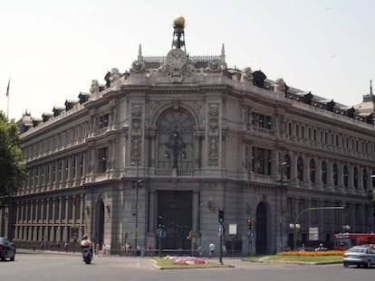 Edificio del Banco de España en la plaza de Cibeles.
