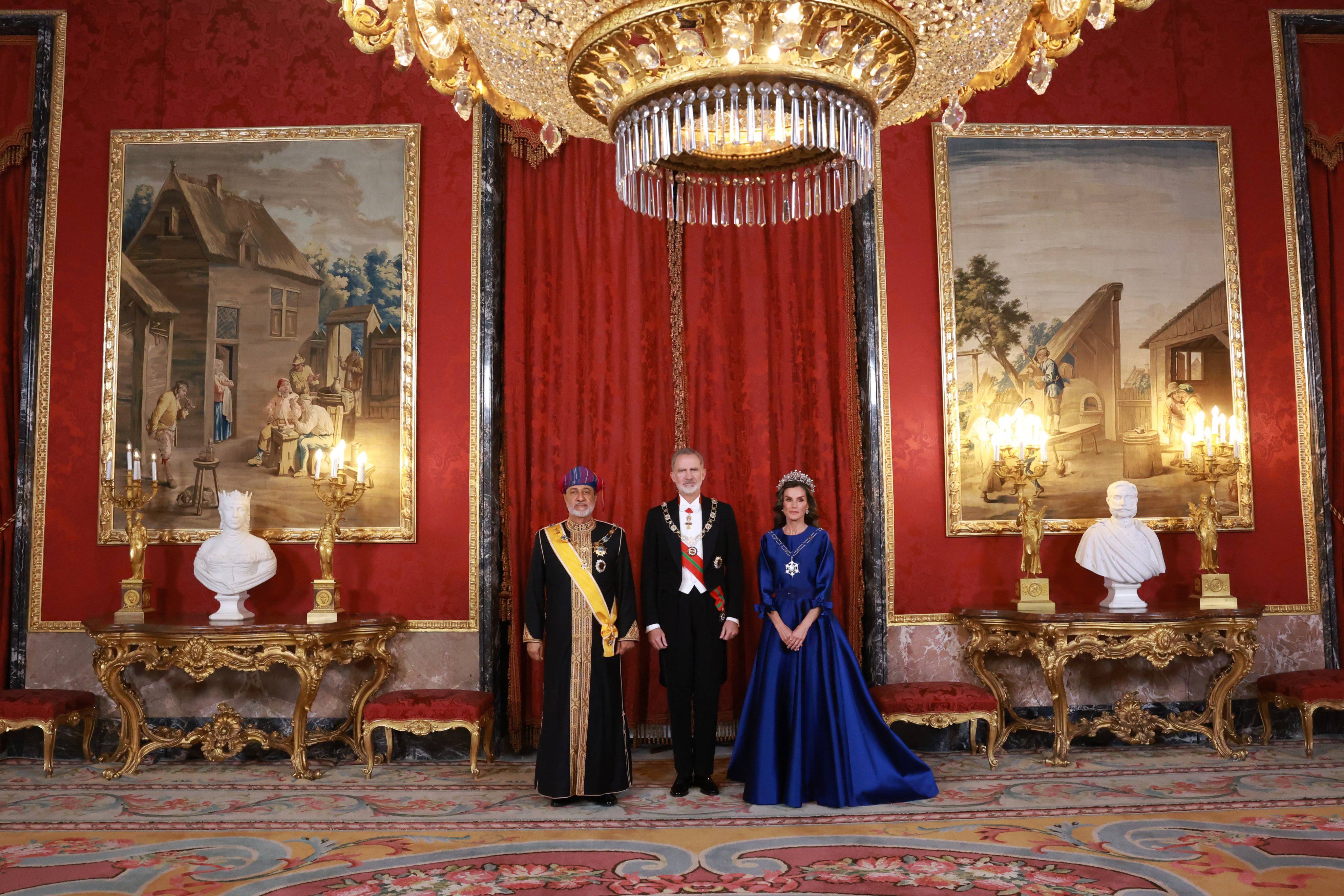La cena de gala de los Reyes en honor al sultán de Omán, en imágenes