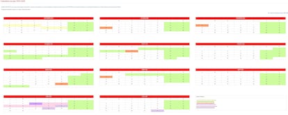 Calendario escolar 2025-2026 de la Comunidad de Madrid.