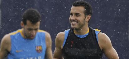 Pedro, durante un entrenamiento en el San Joan Despi.