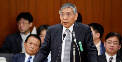 Haruhiko Kuroda, gobernador del Banco de Jap&oacute;n.