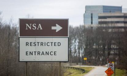 Acceso a la sede de la NSA en Fort Meade, Maryland.