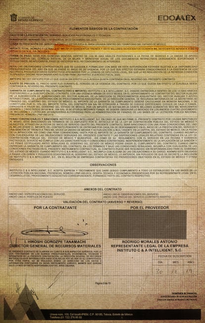 Contrato entre Instituto C&A Intelligent, S.C. y la Secretaría de Desarrollo Social para “servicios profesionales y técnicos” que se eleva a más de 12 millones de euros.