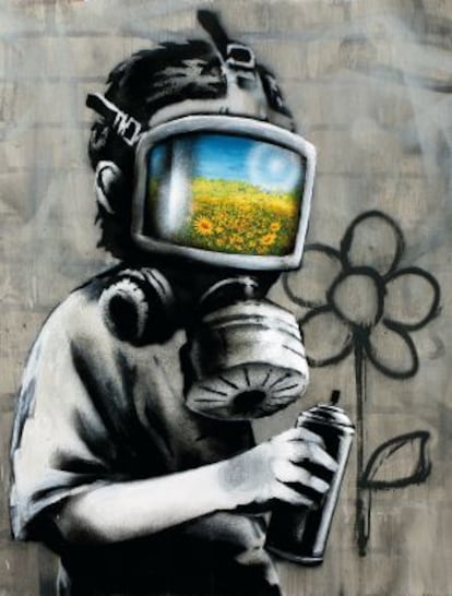 'Autorretrato' de Banksy realizado en 2010 para El País Semanal.