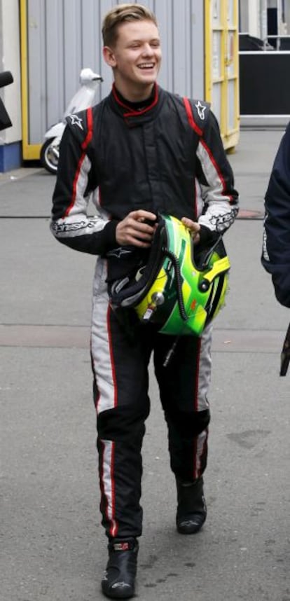 Mick Schumacher, durant la sessió d'entrenaments.