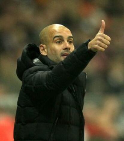 Guardiola, en el partido ante el Eintracht.