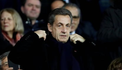 Nicolás Sarkozy, el pasado enero en un partido de fútbol en París.