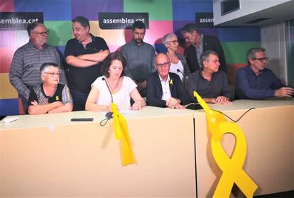 La rueda de prensa de la ANC con su presidenta Elisenda Paluzie.